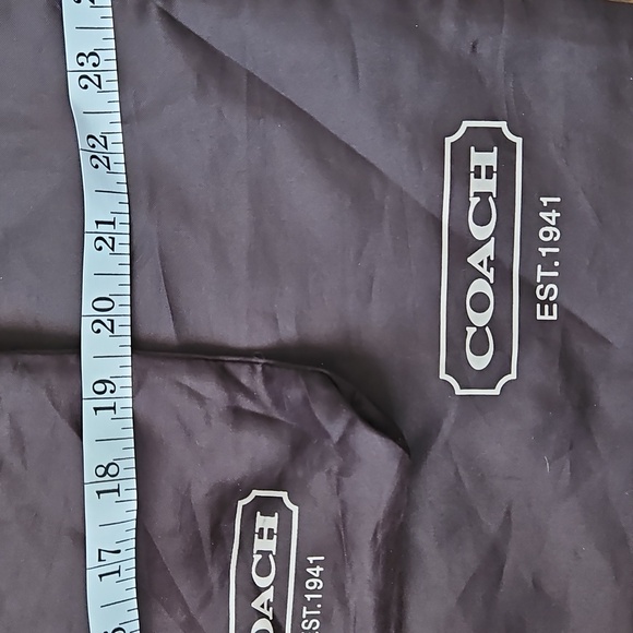 Coach Dust Bags Brown Satin Set Of 2 - Picture 3 of 5